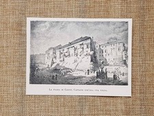 Castel Capuano e dopo dell'Ovo Com'era una volta Napoli Campania Stampa del 1900