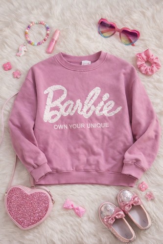 Felpa barbie rosa zara bambina - rosa,