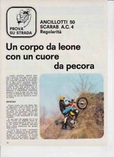 advertising Pubblicità  TEST MOTO ANCILLOTTI SCARAB 50  A.C. 4 '75-ENDURO EPOCA