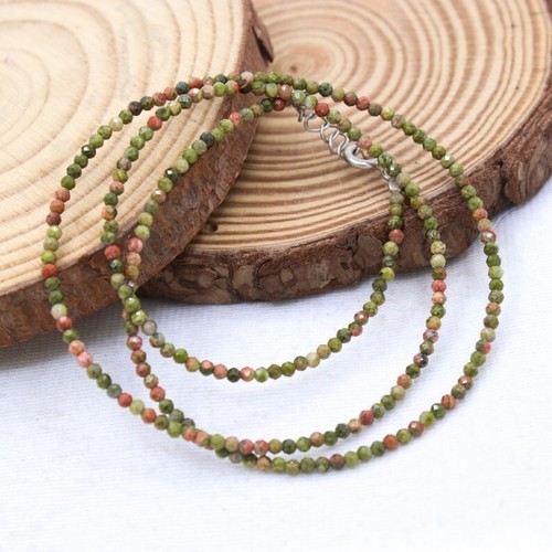 Girocollo donna verde unakite