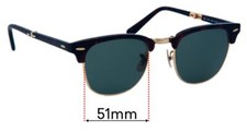 SFx Replacement Sunglass Lenses fits Ray Ban Wayfarer RB2176 - 51mm Wide