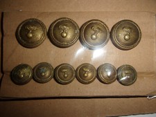 CARABINIERE completo bottoni ottone x uniforme originali DISUSO Anni 40 - a