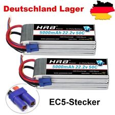 2xHRB 22,2V 6S 5000mAh EC5 50C batteria lipo per elicottero aereo auto quad