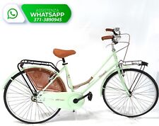 Bicicletta Velopoli SENZA CAMBIO DONNA Retrò Vintage + Accessori / VERDE MARRONE