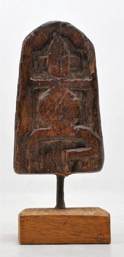 Antico legno dio ganesha - in,