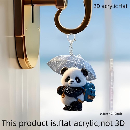 Portachiavi ombrello panda - portachiavi,