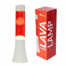 Fisura - Lampada de lava rouge et blanche, laver de 30 cm avec base blanche, ...