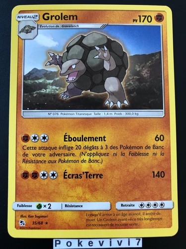 Carte pokemon grolem 68 - pokemon, 35/68
