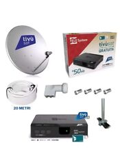 KIT-SATELLITARE  TIVÙSAT + DECODER HD + PARABOLA 65CM+LNB+20 MT CAVO + SUPP