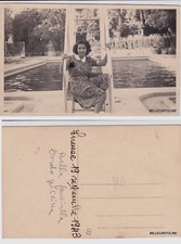 # FIRENZE: fotocartolina privata di fanciulla a bordo piscina  1943