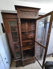 Vetrina liberty in legno di