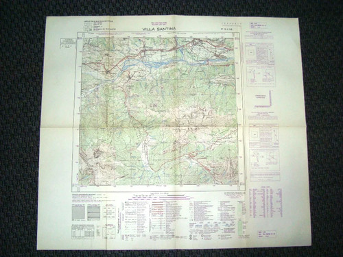 Grande carta topografica villa - carta,
