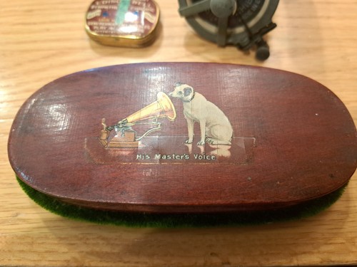 Oval vintage hmv gramophone - vintage,