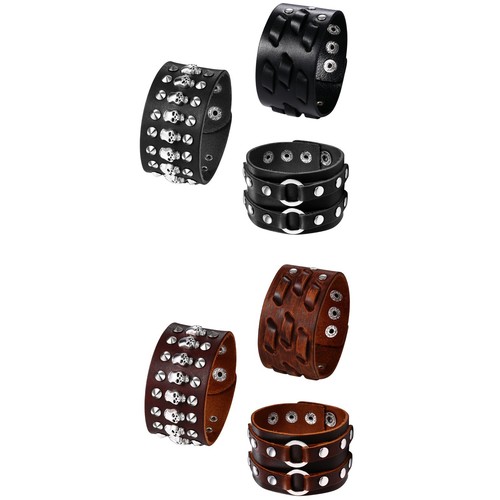 Bracciale uomo pelle - , largo