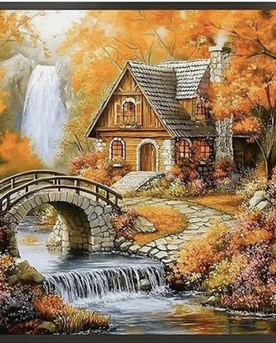 Kit pittura diamante - kit, autunno
