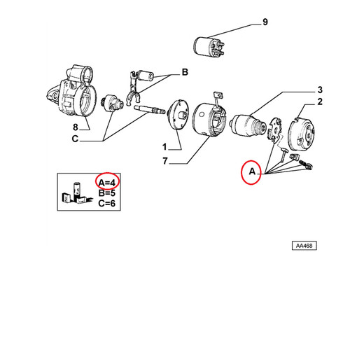 Kit motorino avviamento - avviamento, fiat