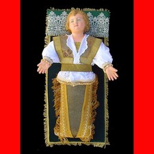 Gesù Bambino Pupo Presepe Pastore Napoletano Cartapesta terracotta tessuto.