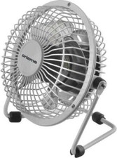 Mini Ventilatore Portatile Diametro 10cm Alimentazione USB o 230V Grigio