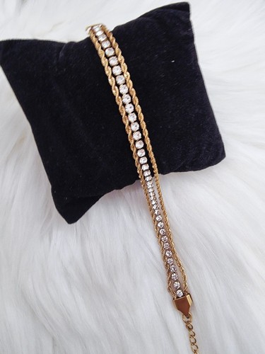 Bracciale doppia fila oro - ,