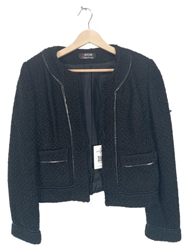 Morgan blazer donna tweed nero - morgan,