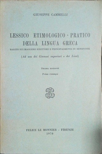 Lessico etimologico pratico - lessico, etimologico-pratico