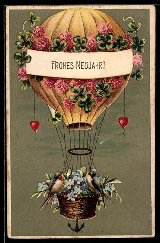 Palloncino con fiori nel cesto