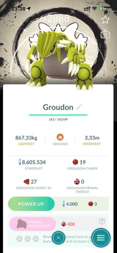 Pokémon shiny groudon - go,