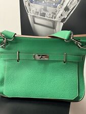 Hermès Hermes Borsa Bag a tracolla Jypsiere Leather Pelle Verde Green Togo