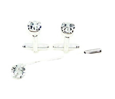 Spilla uomo per cravatta con Gemelli Polsini da Camicia set per sposo made Italy