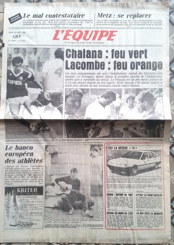 Equipe journal 08 - l'equipe, 15/08/1985