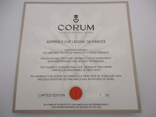 Corum admiral cup legend 38 - corum,