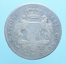 GENOVA REPUBBLICA 8 LIRE 1795