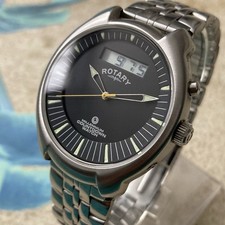 Orologio Rotante Uomo Vintage Anni 90 Swiss Made Millennium Countdown Tutto Acciaio 38mm