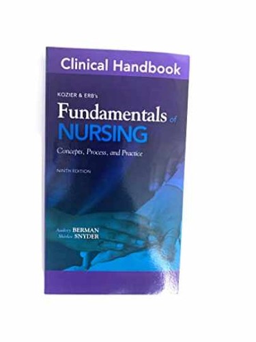 Clinical handbook for kozier - handbook, &