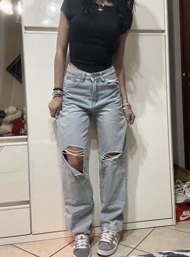 Jeans donna dritti larghi - jeans,