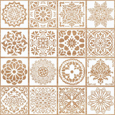 16 Pcs Stencil Mandala