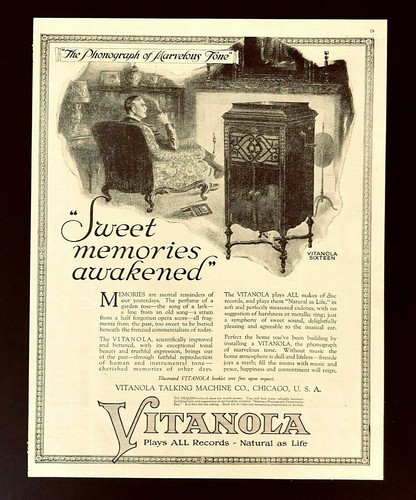Pubblicità fonografo vitanola - pubblicità,