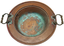 Braciere antico in rame con