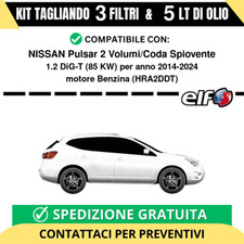 Tagliando per NISSAN Pulsar 2 Volumi/Coda Spiovente 1.2 DiG-T 85 kw - 5 Lt di...