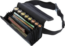 - Borsa Da Cameriere - Cambiamonete in Abs Nero - Chiusura Strappo XXL -Versione