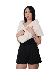 Cream White Full Leather Mink