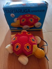 TARTARUGA SMONTABILE IN PLASTICA ABS GIOCO VINTAGE ITALY CO.MA CO-MA