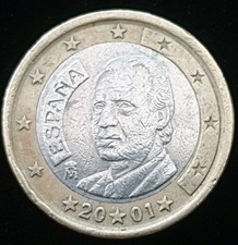 Moneta 1 euro Spagna 2001