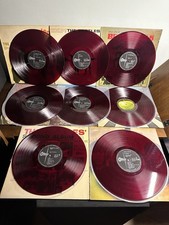 Lot of 8 BEATLES Japan RED vinyl LPs ABBEY ROAD Rubber Soul Sgt. Pepper's HELP!