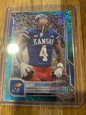 2025-26 Bowman Chrome University Leshon Williams Aqua Mini Diamond /325 Kansas