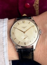 Longines 12.68z Ref. 7135 Steel Case 35mm Manual Winding Vintage Buckle Longines