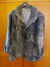 Pelliccia donna in vero pelo di agnellino colore grigio taglia 48