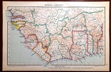 Carta geografica AFRICA GOLFO