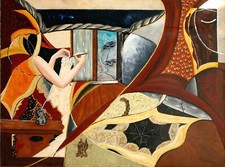 Ragnatele: quadro olio su tela