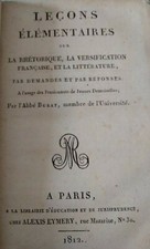 Abbé Burat Lezioni Elementari Di Retorica Versificazione Letteratura 1812 EO 60